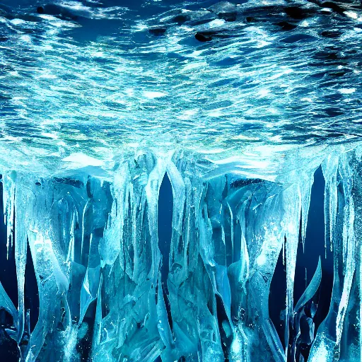 Image similar to icy submerged transparendigitalart leaked aquatic noticing