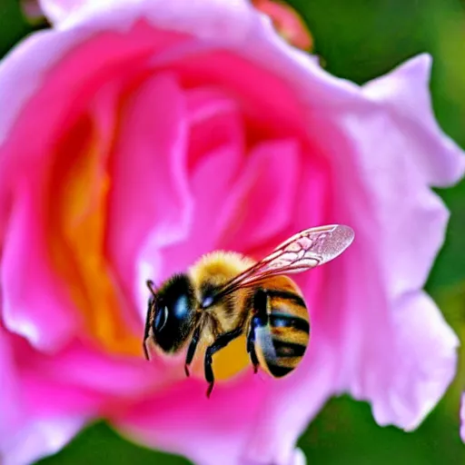 Image similar to bee on rose photograph