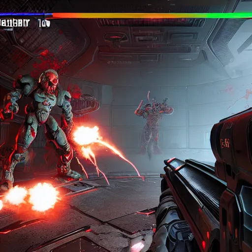 Image similar to screenshot from Doom 5 (2025), Playstation 6