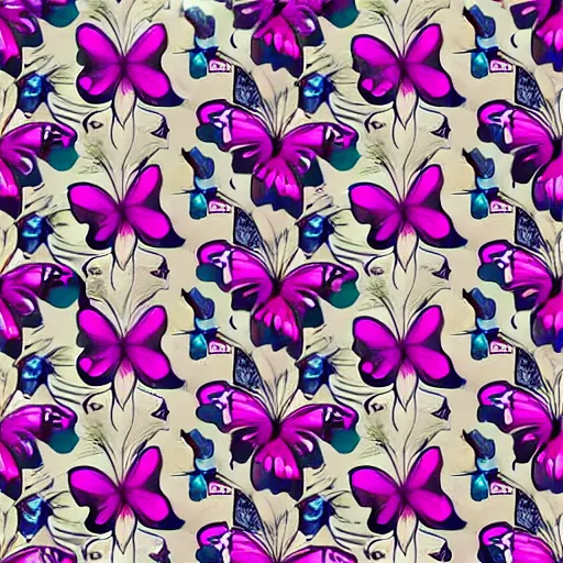 Prompt: aesthetic butterfly pattern