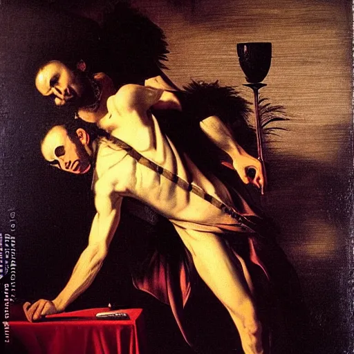 Image similar to Syd Vicious by Caravaggio, masterpiece