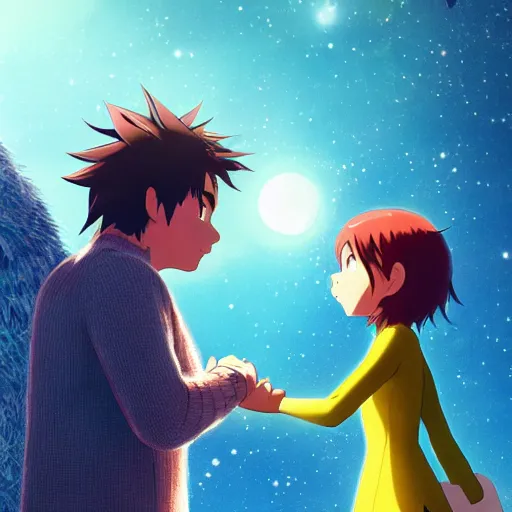 Makoto Shinkai , Kimi no Na Wa, starry night, comet