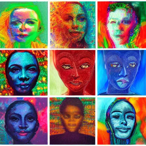 Image similar to A collection of pieces of art made with Artificial Intelligence, art by Sandra Pelser, Bryen Sly