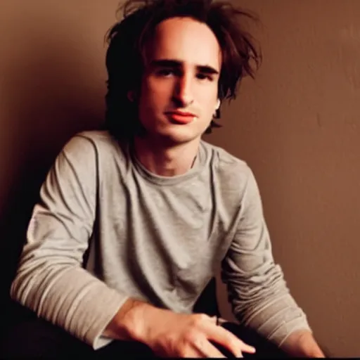 Prompt: a video call with Jeff Buckley