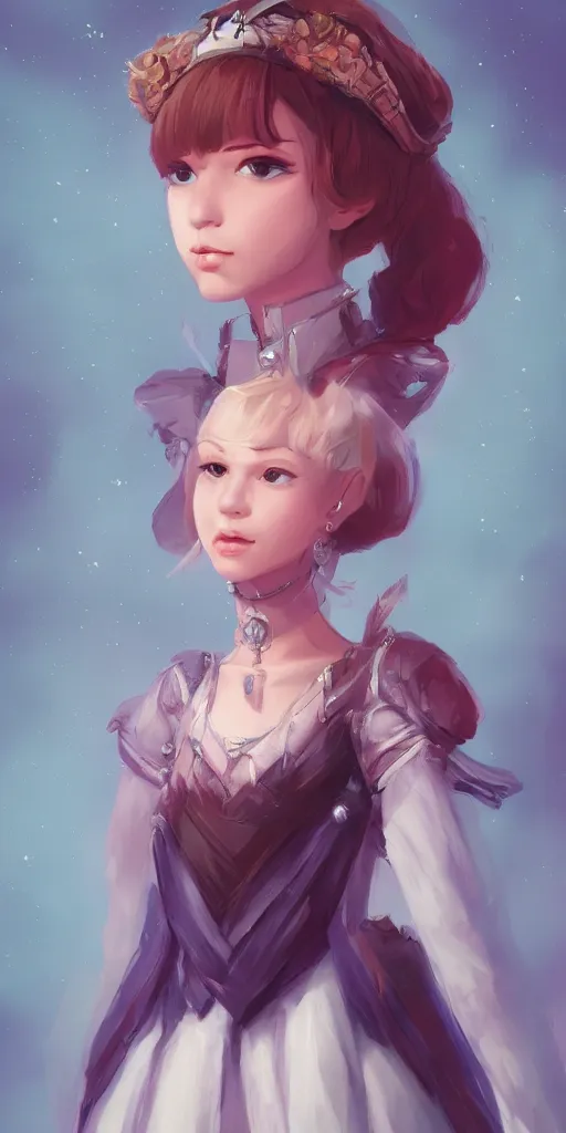 Image similar to portrait of a princess by wataboku on artstation