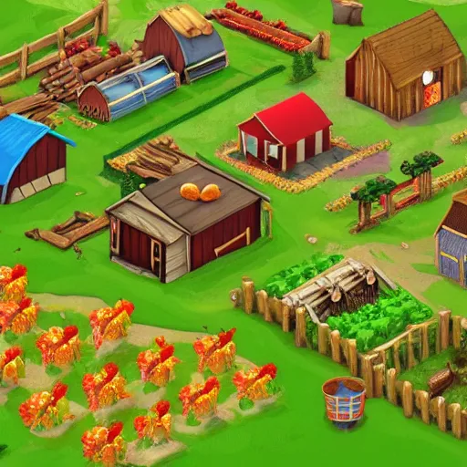 Image similar to a farmville farm