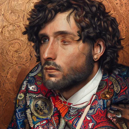 Image similar to Portrait of Lord Benzo, paiting, hyper detailed