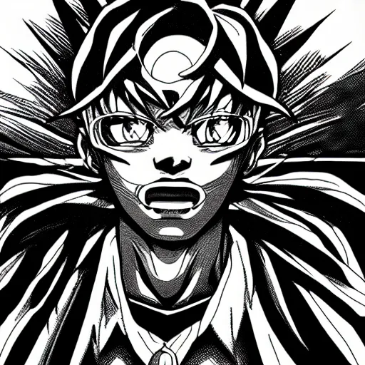 Image similar to manga panel of dr dre in the style of kentaro miura, 8 k, 4 k, masterpiece, trending on artstation