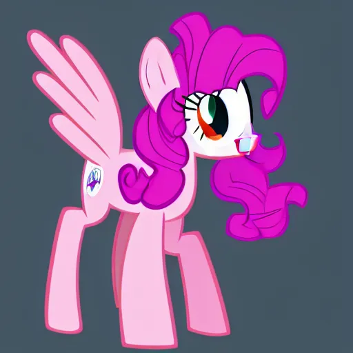 Prompt: Pinkie Pie, drawn by a professional brony artist, show-accurate, vector graphics, in the style of Friendship is Magic