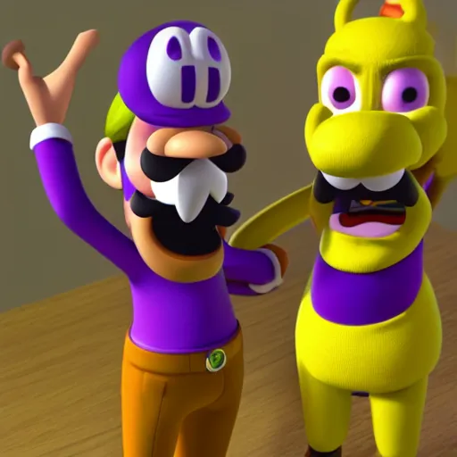 Image similar to waluigi's time to shine