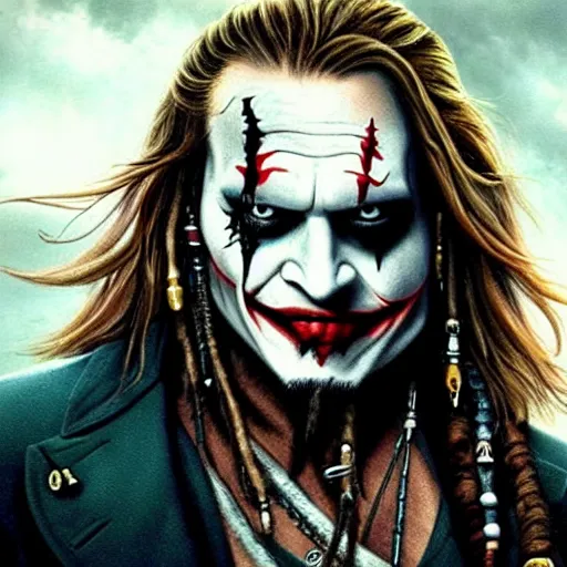 Image similar to Jack Sparrow as The Joker