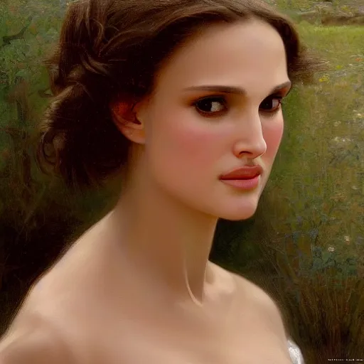 Prompt: Painting of Natalie Portman, Art by william adolphe bouguereau, Extremely detailed, 4K, Award winning,