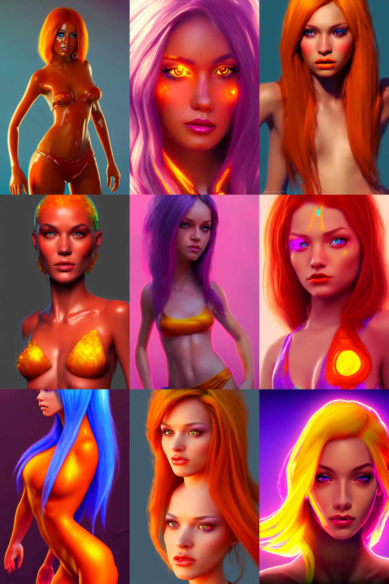 Prompt: amber crystal girl concept art, vibrant colors, 8 k photorealistic, hd, high details, trending on artstation