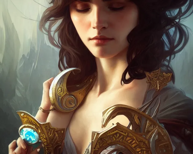 Image similar to photography of maria pascual alberich, deep focus, d & d, fantasy, intricate, elegant, highly detailed, digital painting, artstation, concept art, matte, sharp focus, illustration, hearthstone, art by artgerm and greg rutkowski and alphonse mucha