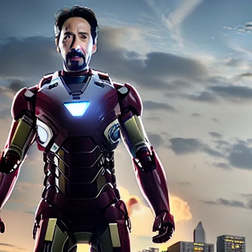 Image similar to Keanu reeves as Iron Man 4K detail