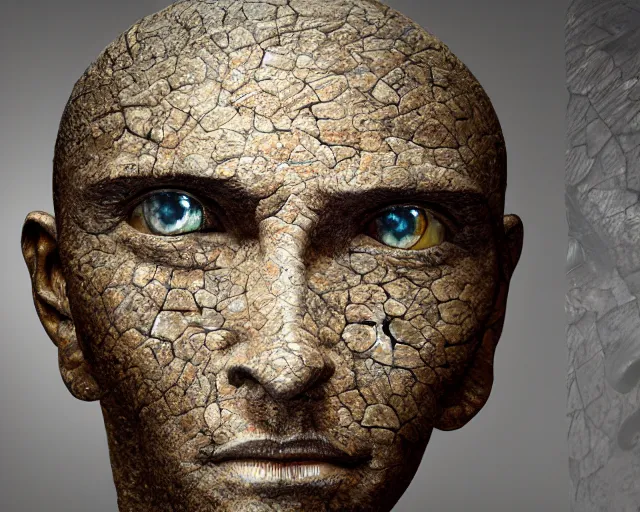 Prompt: a long shot of a giant award winning sculpture of a human head made out of human eyes, in the style of chad knight, hyper detailed, hyper realistic, ray tracing, 8 k resolution, sharp focus, realistic water