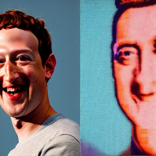 Image similar to closeup photo of mark zuckerberg dressed as pee wee herman, sunny day, village house, pastoral, happy, cinematic, art by jan urschel and neil blevins