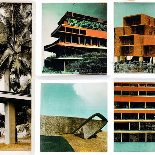 Image similar to A three color offset photography of objects on display, tropical brutalism, anthropology of wonder, exotic artifacts, colonial expedition, catalog exhibition, 60s style