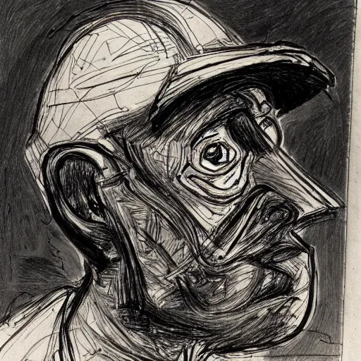 Image similar to a realistic yet scraggly portrait sketch of the side profile of a stern and sophisticated the pyro, trending on artstation, intricate details, in the style of frank auerbach, in the style of sergio aragones, in the style of martin ansin, in the style of david aja, in the style of mattias adolfsson