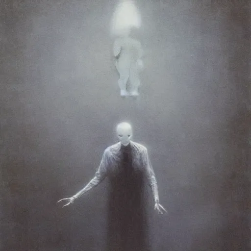 Prompt: joe biden as slenderman in fever ray video, by beksinski, rembrandt, and gammell