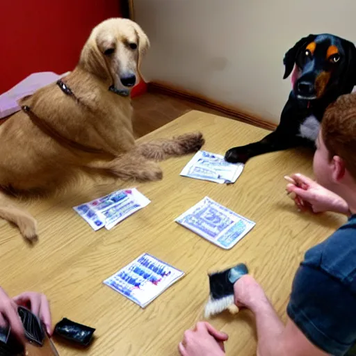 dogs playing Dungeons and Dragons | Stable Diffusion | OpenArt