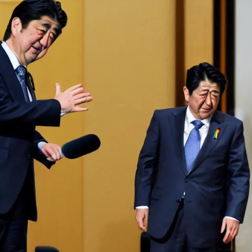 Image similar to shinzo abe being shot in the head