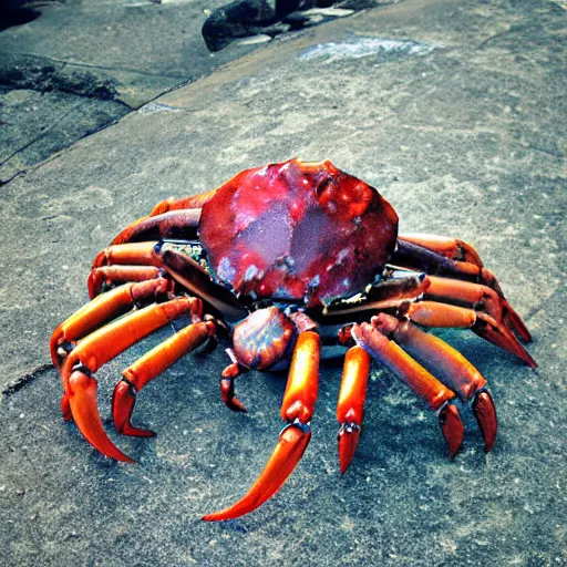 Prompt: crab monster, jrpg, photography