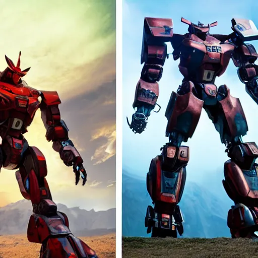 Prompt: DALL·E 2 versus Midjourney versus Stable Diffusion as three giant robots
