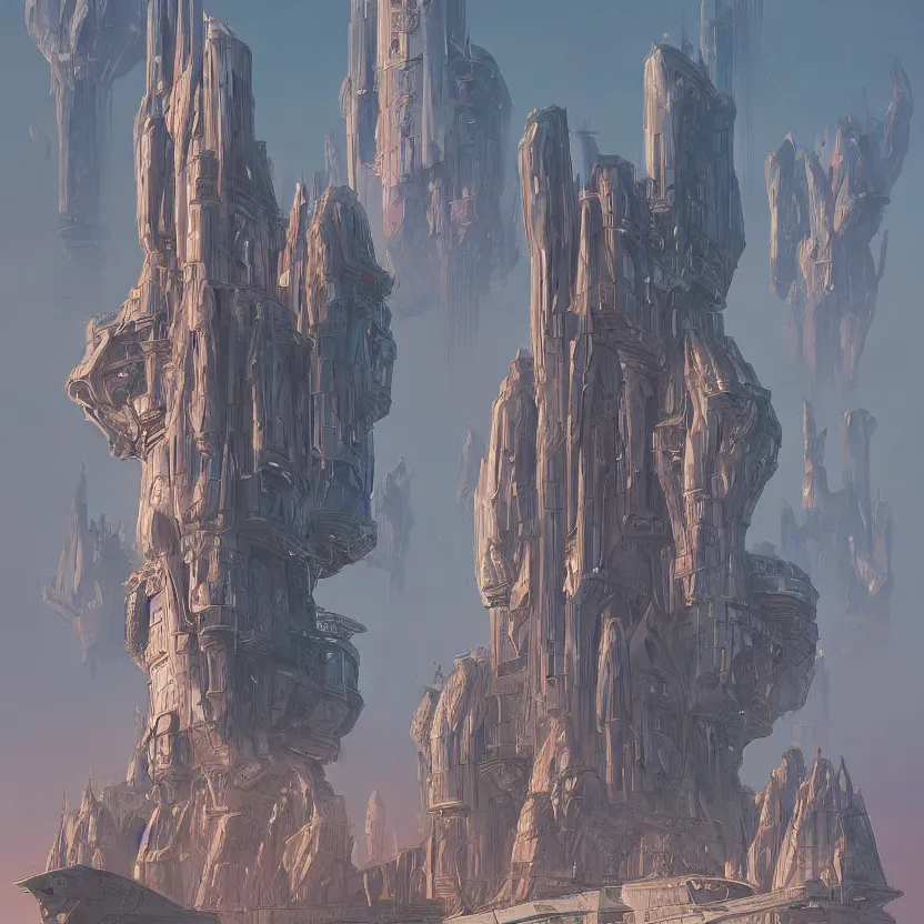 Image similar to a futuristic castle in the middle of a seige in the style of jean giraud in the style of syd mead trending on artstation deviantart pinterest hyper detailed photorealistic highlights and shadow hd 8 k post - processing high resolution