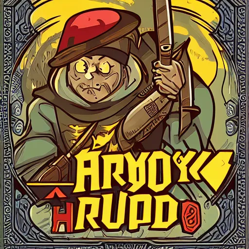 Prompt: a rpg book cover in the style of hydro74, vectorial