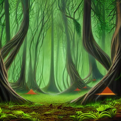 Image similar to forest merged with silicon - based life, art on deviantart