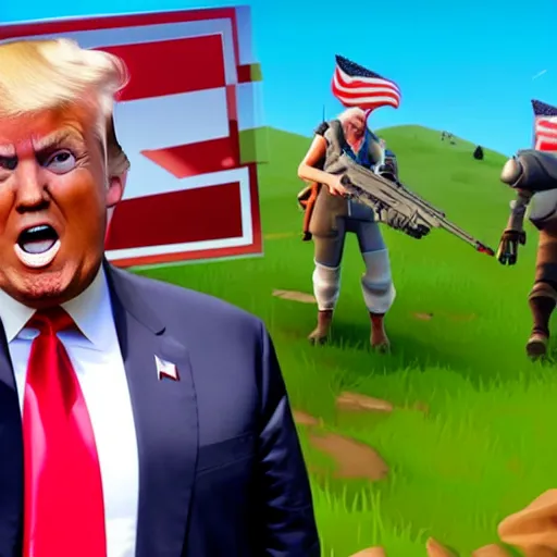 Image similar to donald trump in fortnite