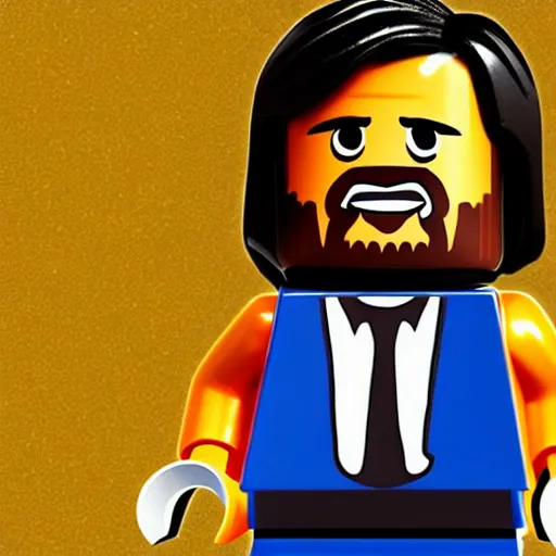 Image similar to john wick as a lego man