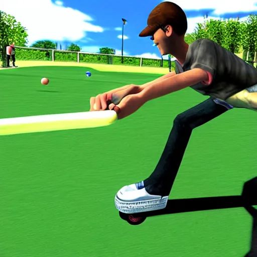 Image similar to tony hawk's pro croquet for playstation 2, detailed video game screenshot
