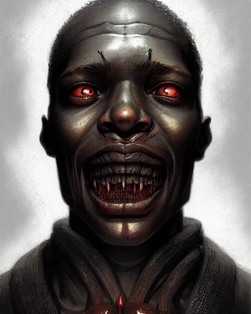 Image similar to baptiste from overwatch, character portrait, portrait, close up, concept art, intricate details, highly detailed, horror poster, horror, vintage horror art, realistic, terrifying, in the style of michael whelan, beksinski, and gustave dore