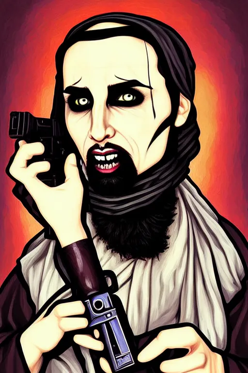 Prompt: taliban eat goats pop art, pixel, bioshock art style, face features, body features, ultra realistic art, digital painting, concept art, smooth, sharp focus, illustration, intricate, without duplication, elegant, confident posse, art by artgerm and richard hamilton and mimmo rottela, kirokaze and paul robertson