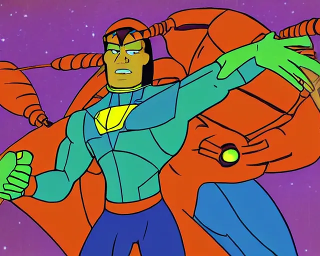 Prompt: israel kamakawiwoole as a character on captain planet and the planeteers (1993), cartoon television still