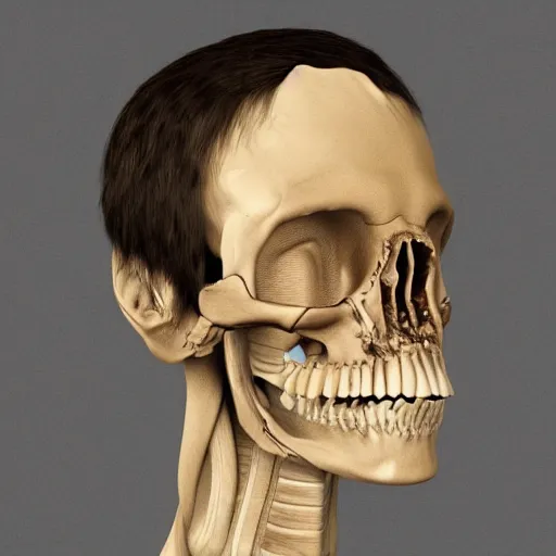 Image similar to lower jaw bone and cheek bones of a human