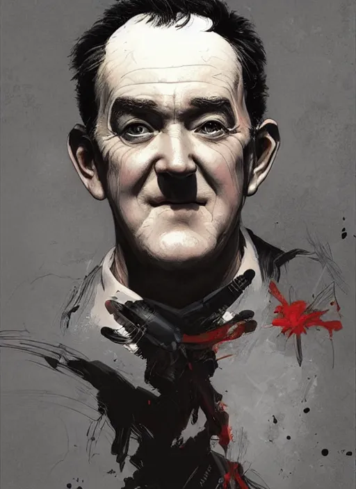 Prompt: Portrait of Stan Laurel, marvel comics, dark, intricate, highly detailed, smooth, artstation, digital illustration by Ruan Jia and Mandy Jurgens and Artgerm and Wayne Barlowe and Greg Rutkowski and Frank Frazetta