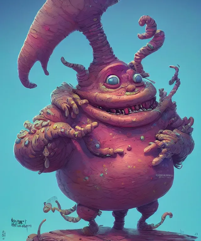 Prompt: a gnomish creature in a pixar artstyle, adorable and whimsical,, fantasy, elegant, digital painting, artstation, unreal engine, octane render, concept art, matte, sharp focus, vibrant colors, high contrast, illustration, art by james jean and philippe druillet and josan gonzalez