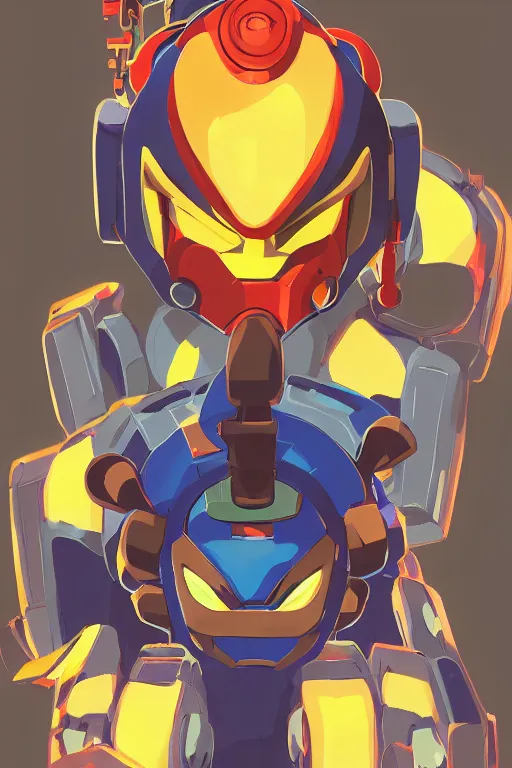 Image similar to robot ninja mask helmet megaman x zero rockman 2 0 2 2 switch game boss legacy collection fanart artsation, art gta 5 comics, behance hd by jesper ejsing, by rhads, makoto shinkai and lois van baarle, ilya kuvshinov, rossdraws global illumination ray tracing