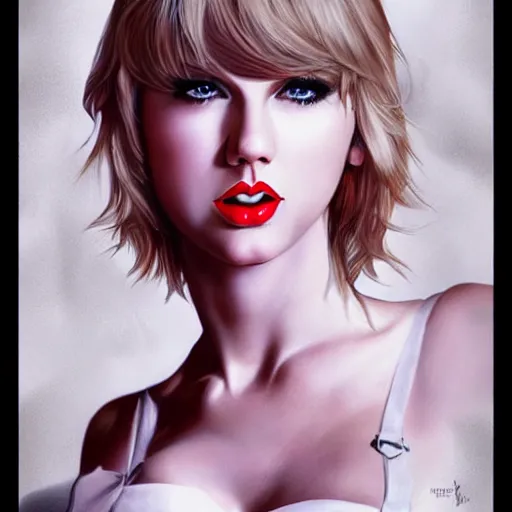 Image similar to full body shot of Taylor Swift cosplaying as Alex from Clockwork Orange, detailed and accurate, by artgerm, deviantart