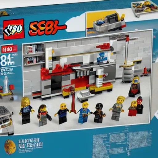 Prompt: promotional photo of meth lab lego set