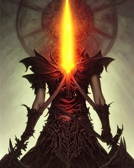 Image similar to The last enemy that shall be destroyed is death, full body image, artwork by artgerm, Luminism, Behance HD, medievil spear, broad sword, D&D, extraordinary phenomenon, fantasy, intricately detailed, elegant, digital painting, smooth, sharp focus, art by Greg Rutkowski, art by Ruth Asawa, art by Tim Burton, art by Ted Nasmith, art by H.R. Giger