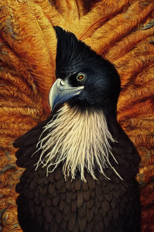 Image similar to a breathtakingly stunningly beautifully highly detailed animal portrait of a majestic raven, by rosetti and michael cheval and rosetti and turner, 4 k