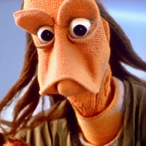 Prompt: jar jar binks in the muppet show