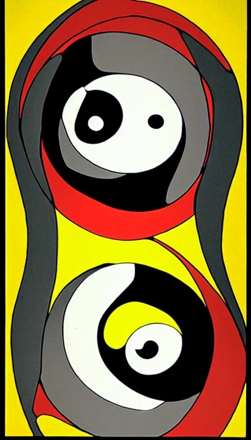 Image similar to Abstract representation of ying Yang concept, by Jhonen Vasquez