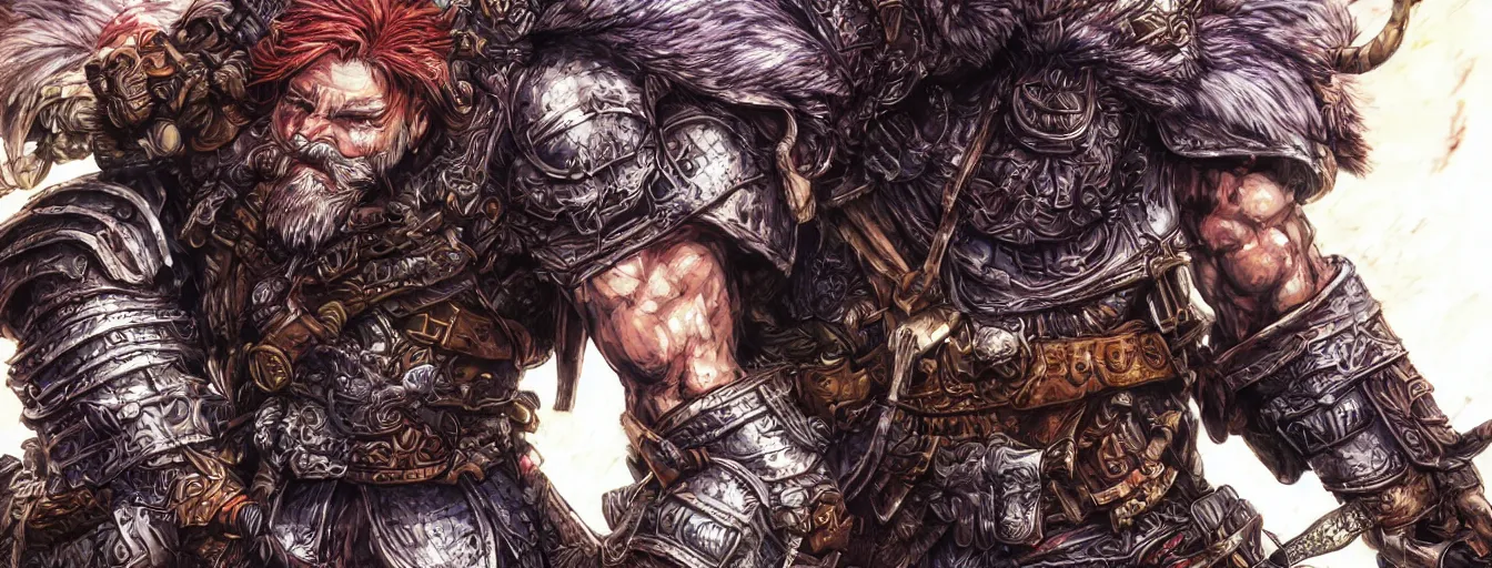 Image similar to a close up of a berserker calvary commander refusing to die. hyperrealistic anime background illustration by kim jung gi, colorful, extremely detailed intricate linework, smooth, super sharp focus, bright colors, high contrast, matte, octopath traveler, unreal engine 5 highly rendered, global illumination, radiant light