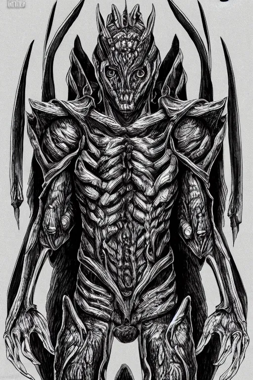 Image similar to pepper humanoid figure monster, symmetrical, highly detailed, digital art, sharp focus, trending on art station, kentaro miura manga art style