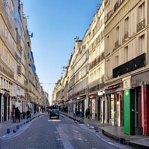 Image similar to une rue de paris en 2 0 2 0